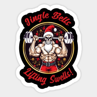 Skull Jacked Santa Sticker